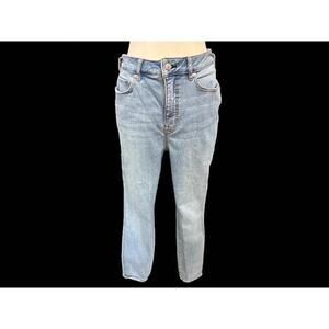 Free people skinny jeans size 30 women's light blue denim ankle length